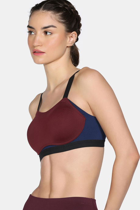 Zelocity High Impact Quick Dry Sports Bra - Windsor Wine — image 3